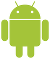 Das Android-Maskottchen: ein grüner Roboter